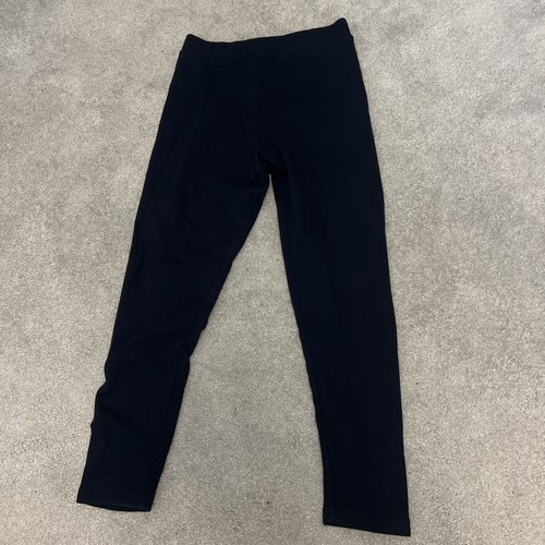 Navy blue leggings with fleece - leggings,